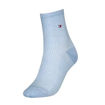 Alternativ bild 0 för Tommy Hilfiger Strumpor Women Premium Rib Short Socks Ljusblå Strl 35/38 Dam