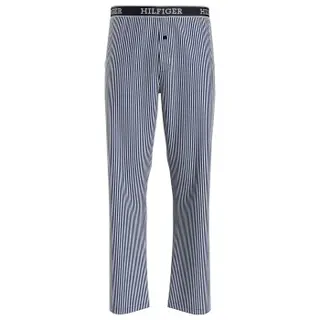 Produktfoto för Tommy Hilfiger Woven Lounge Pants Blå/Vit bomull Large Herr
