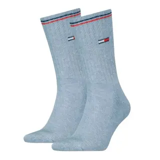 Produktfoto för Tommy Uni TJ Iconic Crew Socks Strumpor 2P Ljusblå Strl 43/46