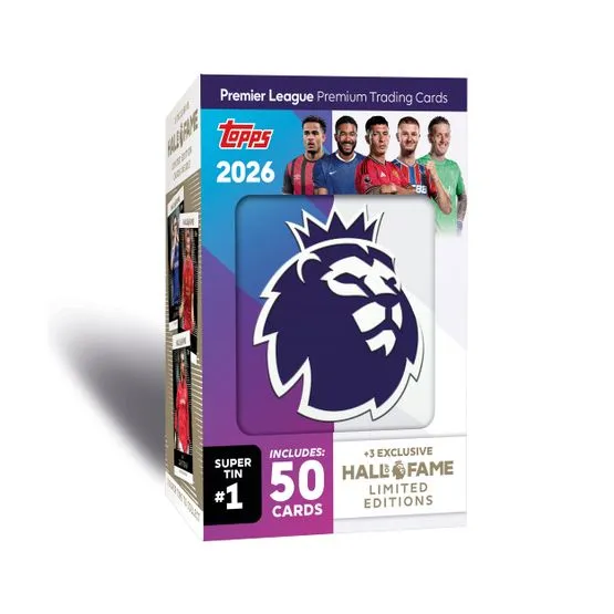 Bild 1 för Topps Premier League 2026 Super Tin 2 Röd