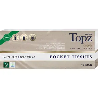 Produktfoto för Topz Premium Pocket Tissues 10x10-pack