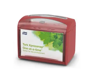 Produktfoto för Tork Dispenser Xpressnap plast röd 155 x 201 x 150 mm