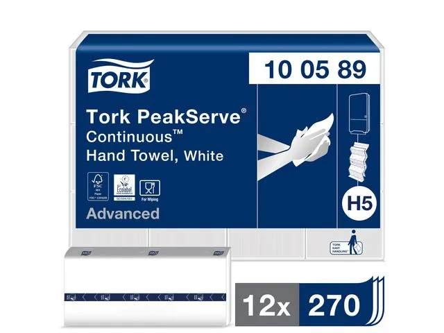 Alternativ bild 0 för Tork Pappershandduk PeakServe Continuous Advanced