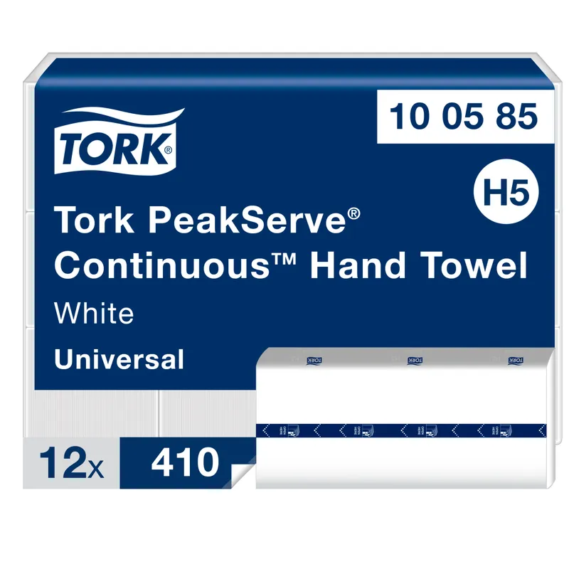 Alternativ bild 0 för Tork Pappershandduk Universal H5 PeakServe 1-lagers vit