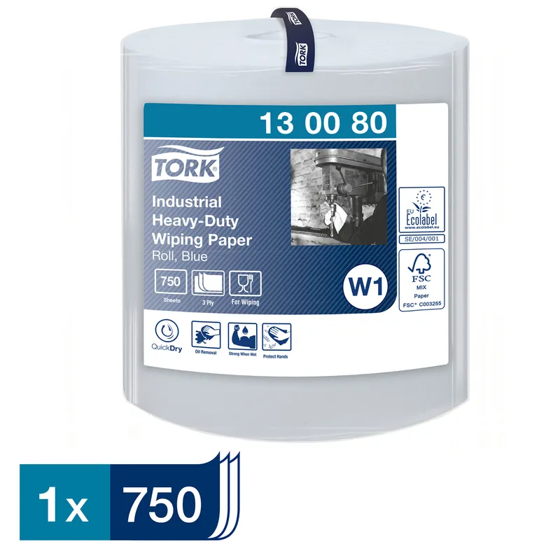 Alternativ bild 0 för TORKPAPPER ADV 440 130080 BLÅ STOR RULLE W1 255MXBR37CM | Beijerbygg Byggmaterial