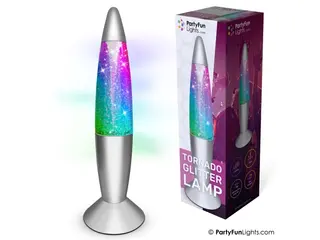 Produktfoto för Tornado glitterlampa - Mångfärgad H: 36cm