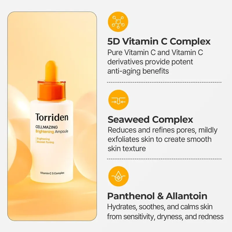 Bild 7 för Torriden CELLMAZING Vita C Brightening Ampoule 30 ml