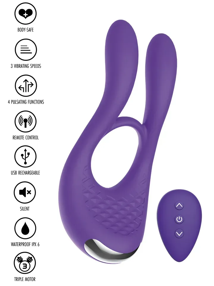Bild 2 för Toy Joy: Joy Ride To Paradise, Vibrating C-Ring with Remote