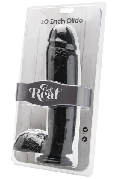 Bild 2 för ToyJoy Get Real Cock With Balls Black 25,5 cm