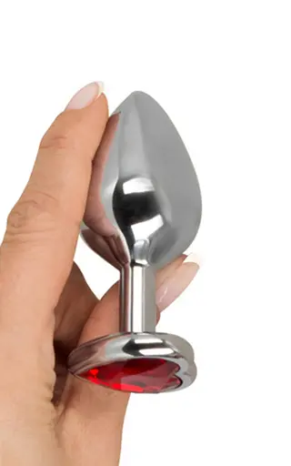 Produktfoto för Toyz4Lovers: Heart Diamond Plug Small, röd