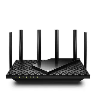 Produktfoto för TP-Link Archer AXE75, Wi-Fi 6E (802.11ax), Triband (2,4 GHz/5 GHz/6 GHz), Nätverksansluten (Ethernet), Svart, Bordsrouter
