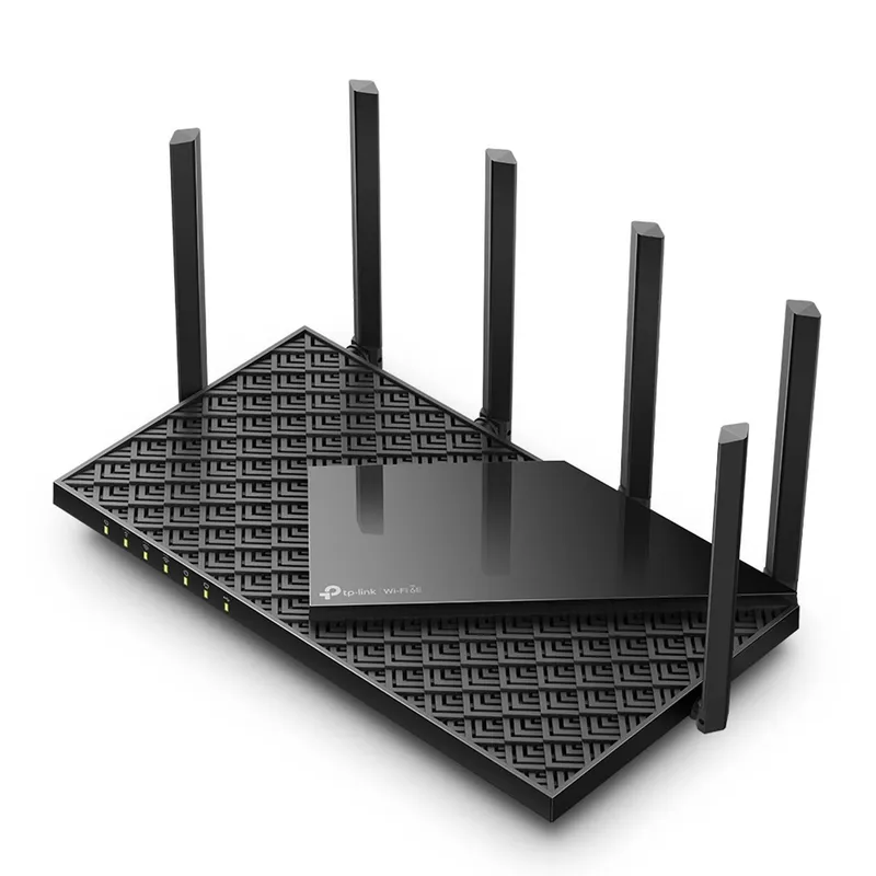 Bild 2 för TP-Link Archer AXE75, Wi-Fi 6E (802.11ax), Triband (2,4 GHz/5 GHz/6 GHz), Nätverksansluten (Ethernet), Svart, Bordsrouter
