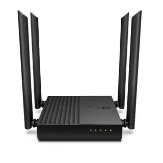 Produktfoto för TP-Link Archer C64, Wi-Fi 5 (802.11ac), Dual-band (2,4 GHz / 5 GHz), Nätverksansluten (Ethernet), Svart, Bordsrouter