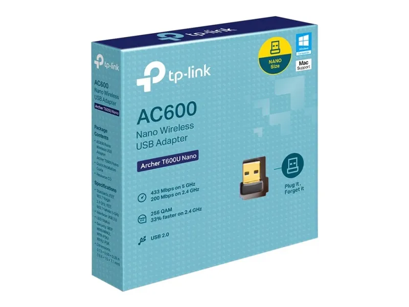 Alternativ bild 0 för TP-Link Archer T600U Nano - Nätverksadapter - USB 2.0 - Wi-Fi 5