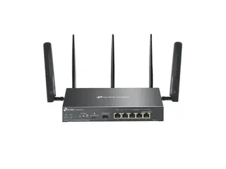 Produktfoto för TP-Link Omada ER706W-4G, Wi-Fi 6 (802.11ax), Dual-band (2,4 GHz / 5 GHz), Nätverksansluten (Ethernet), 4G, Svart, Desktop router