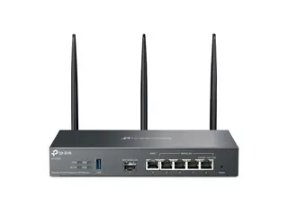 Produktfoto för TP-Link Omada ER706W, Dual-band (2,4 GHz / 5 GHz), Nätverksansluten (Ethernet), Svart, Desktop router