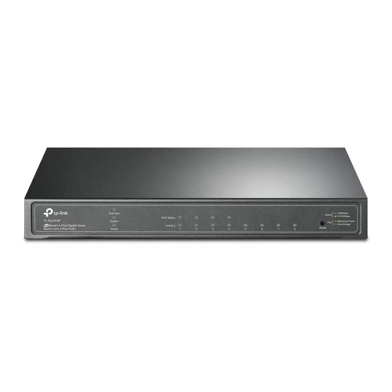 Alternativ bild 0 för TP-Link Omada TL-SG2008P, hanterad, L2/L2+, Gigabit Ethernet (10/100/1000), Strömförsörjning via Ethernet (PoE) stöd, Rackmontering