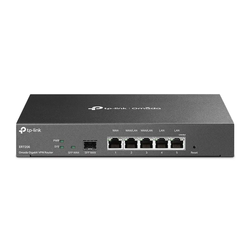 Alternativ bild 0 för TP-Link TL-ER7206, Ethernet WAN, Gigabit Ethernet, Svart