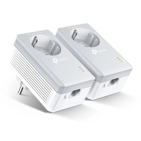 Alternativ bild 0 för TP-Link TL-PA4010PKIT AV500+ Powerline Kit with AC Pass Through - - PowerLine adaptersats - - HomePlug AV (HPAV) - vägginsticksbar (paket om 2)
