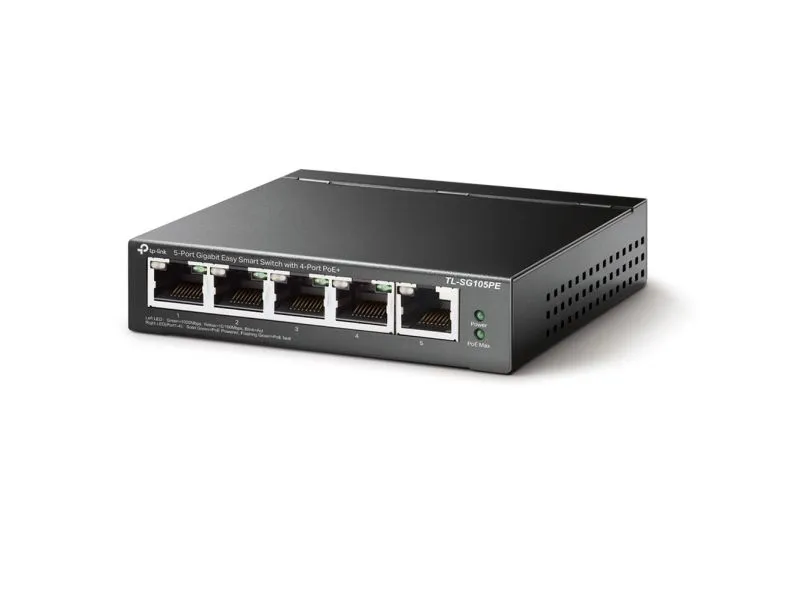 Alternativ bild 0 för TP-Link TL-SG105PE, hanterad, L2, Gigabit Ethernet (10/100/1000), Strömförsörjning via Ethernet (PoE) stöd