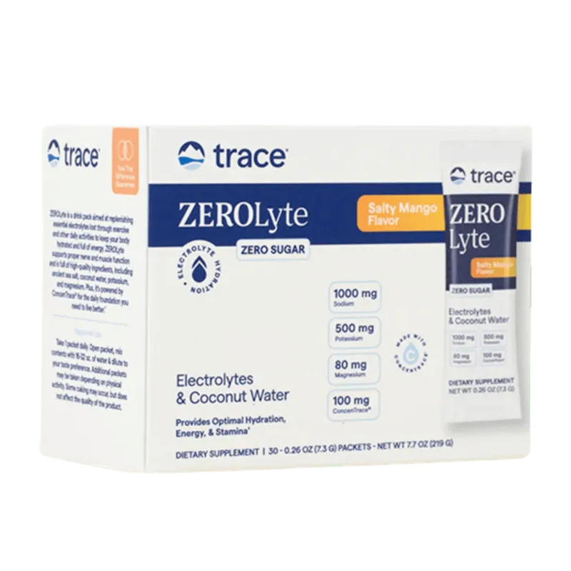 Bild 1 för Trace Minerals ZEROLyte Electrolyte Drink Mix Salty Berry Lemonade 30 dospåsar