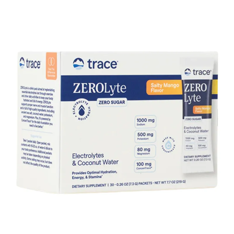 Bild 2 för Trace Minerals ZEROLyte Electrolyte Drink Mix Salty Berry Lemonade 30 dospåsar
