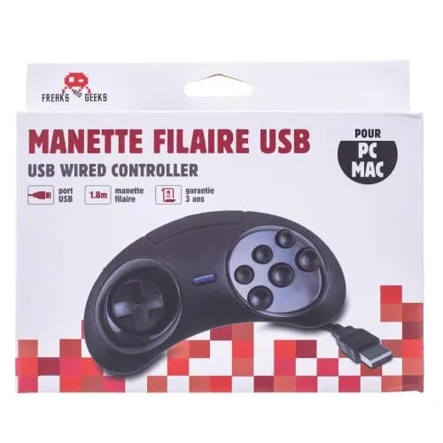 Alternativ bild 0 för Trade Invaders 6-button USB Controller MEGADRIVE shape for PC/MAC - Controller - MAC