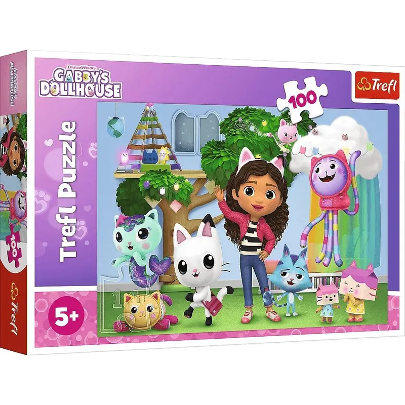 Alternativ bild 0 för Trefl Gabby's Dollhouse Pussel (100-bitar)