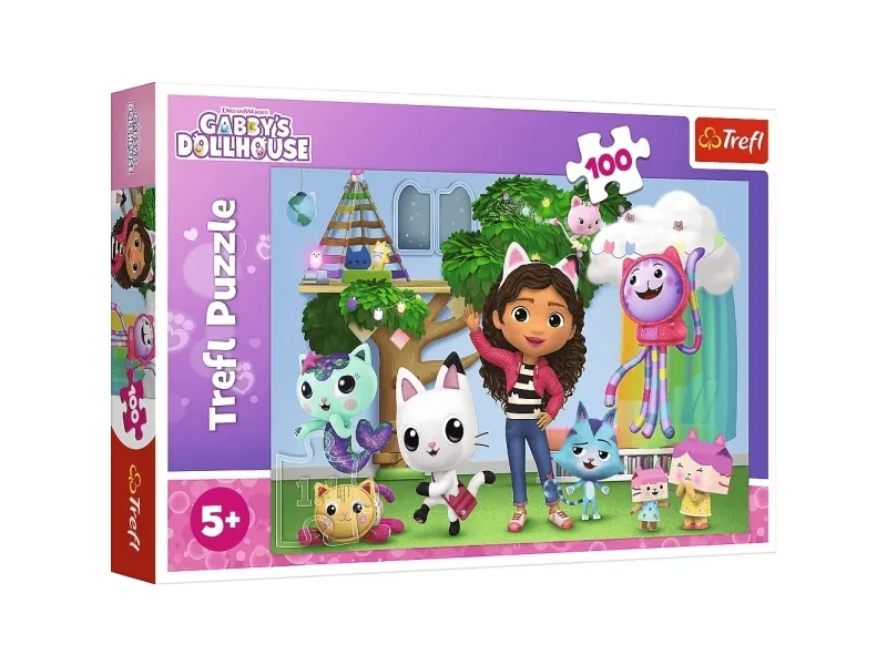 Alternativ bild 0 för Trefl Gabby's Dollhouse Pussel (100-bitar)