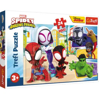 Produktfoto för Trefl Puzzle - Spidey and his Amazing Friends - Spidey and his Friends (24 Maxi pieces) Golv