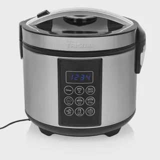 Produktfoto för Tristar Digital ris- och multikokare 500W 1,5L rostfritt stål