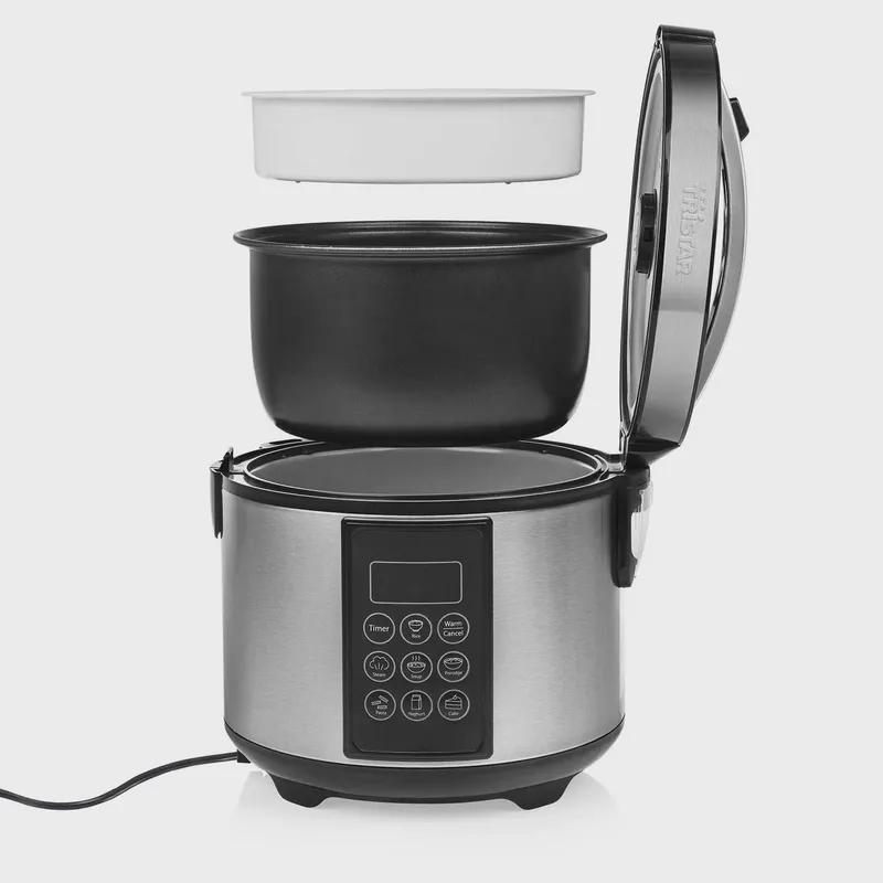 Bild 2 för Tristar Digital ris- och multikokare 500W 1,5L rostfritt stål