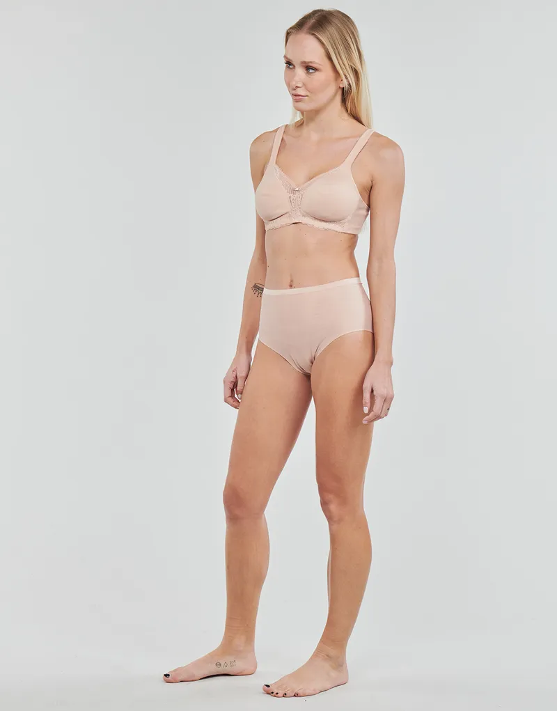 Bild 4 för Triumph BH Modern Lace Cotton Soft Bra Beige C 75 Dam