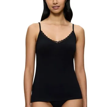 Alternativ bild 0 för Triumph Feel Of Cotton Spaghetti Top Svart bomull 36 Dam