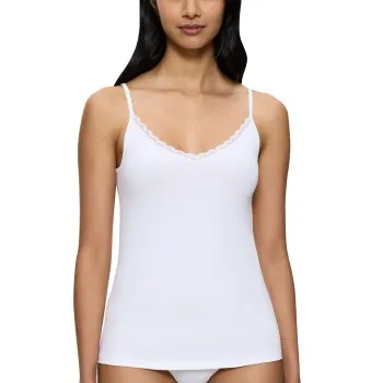 Alternativ bild 0 för Triumph Feel Of Cotton Spaghetti Top Vit bomull 36 Dam