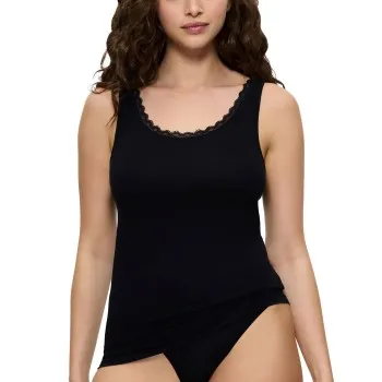 Alternativ bild 0 för Triumph Feel Of Cotton Tank Top Svart bomull 42 Dam