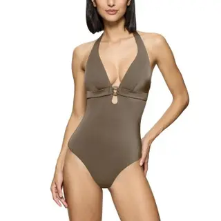 Produktfoto för Triumph Midnight Swim OP 01 Swimsuit Khaki C 42 Dam