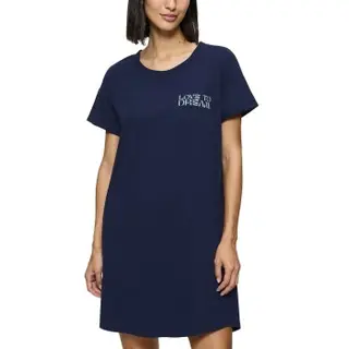 Produktfoto för Triumph Nightdress Short Sleeve Marin bomull 46 Dam