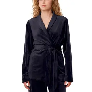 Produktfoto för Triumph Sensual Velour Jacket Mörkblå polyester 40 Dam