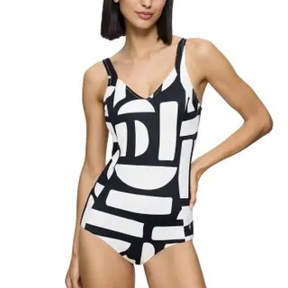 Produktfoto för Triumph Summer Allure Wired Swimsuit Svart/Vit E 42 Dam