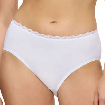 Alternativ bild 0 för Triumph Trosor Feel Of Cotton Midi Brief Vit bomull 46 Dam