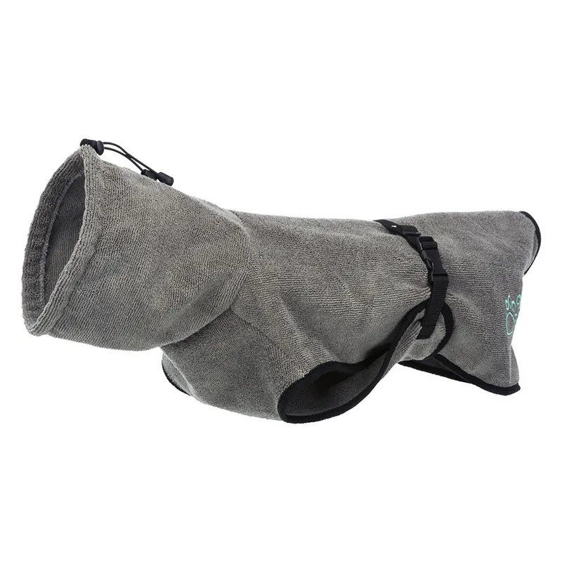 Alternativ bild 0 för Trixie Bathrobe for dogs terry cloth M: 50 cm grey