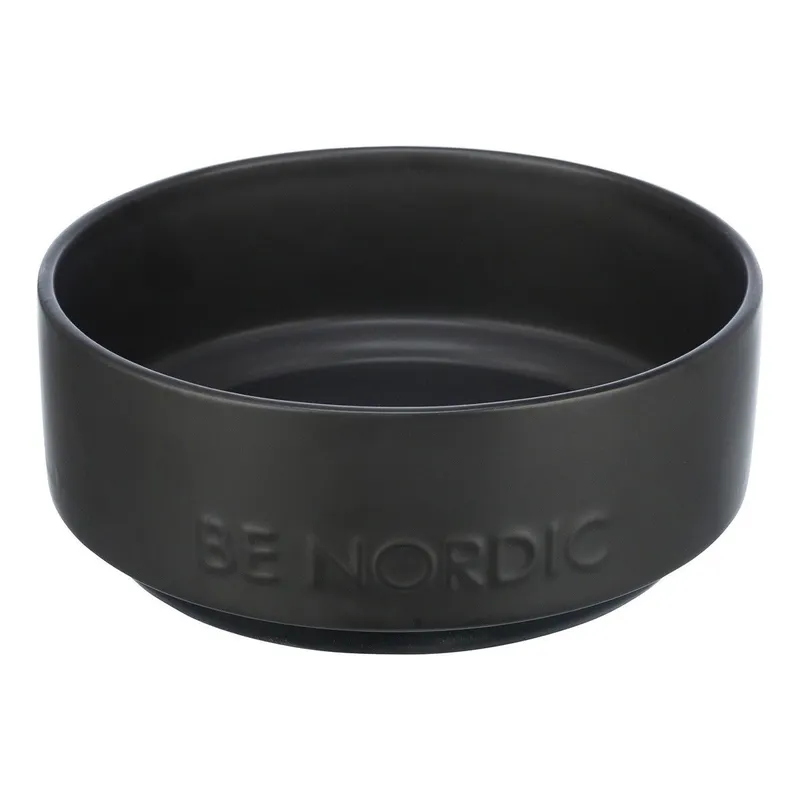 Alternativ bild 0 för Trixie BE NORDIC bowl, ceramic/rubber, 1.2 l/ø 18 cm, black