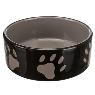 Produktfoto för Trixie Ceramic Bowl w/ paws 0.3 l/ø 12cm