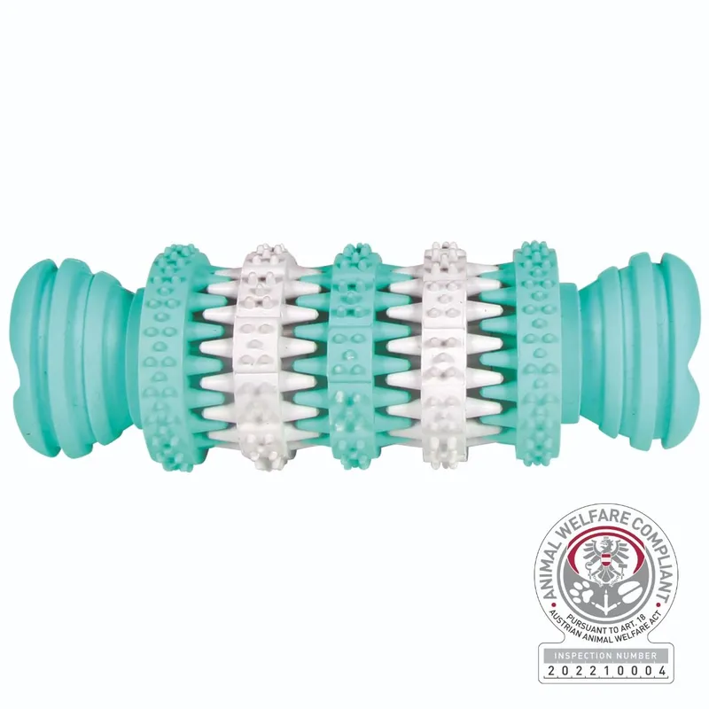 Alternativ bild 0 för Trixie Denta Fun bone mint flavour natural rubber 11 cm