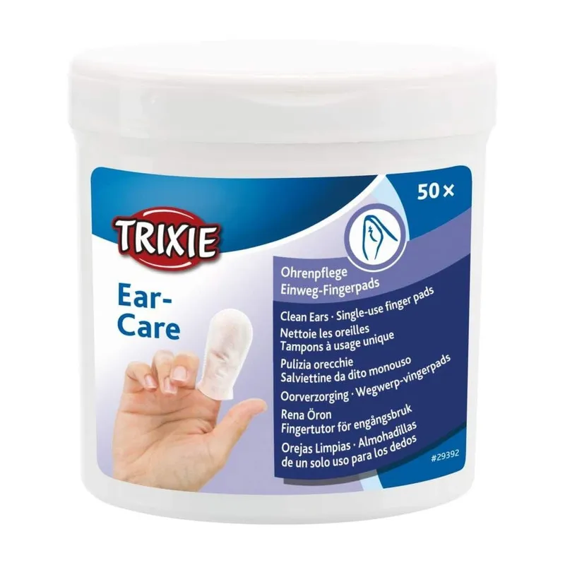 Bild 1 för Trixie Fingerpads för Öronrengöring med Aloe Vera 50-pack