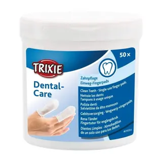 Produktfoto för Trixie Fingerpads Mint för tandvård 50 st