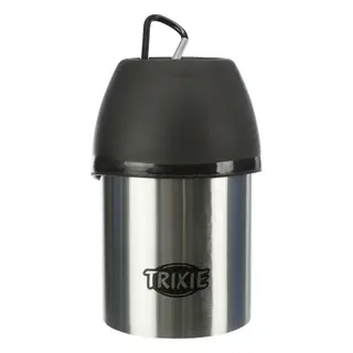 Produktfoto för Trixie Flaske med skål, 300 ml, ass. farver