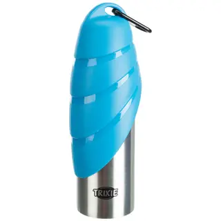 Produktfoto för Trixie Flaske med skål, 750 ml, ass. farver (sort/blå)