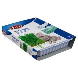 Produktfoto för Trixie Kattgräs med odlingslåda 100 g